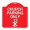 Signmission Church Parking Chi Rho Symbol, Red & White Aluminum Architectural Sign, 18" x 18", RW-1818-24270 A-DES-RW-1818-24270 - alternate 1